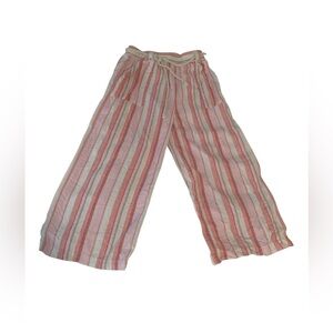 btween Pink and White Striped Girls Pants